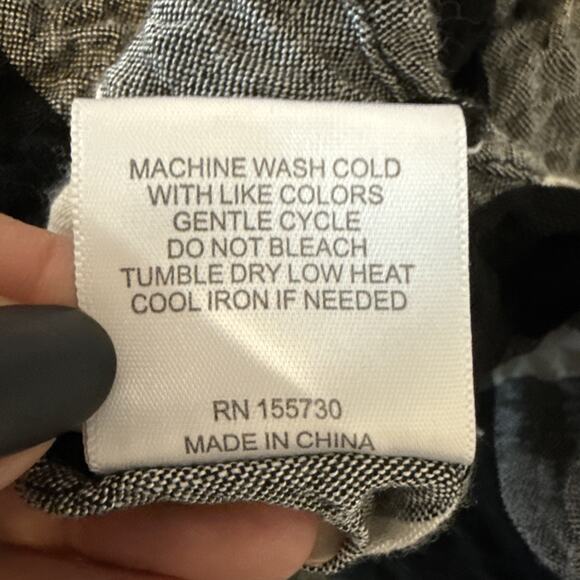 Jane And Delaney Women's Plus 3X Boho Buffalo Plaid Woven Crinkle Flowy Tunic - Picture 7 of 10